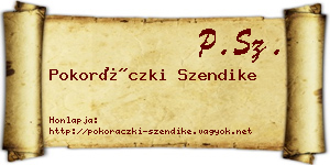 Pokoráczki Szendike névjegykártya